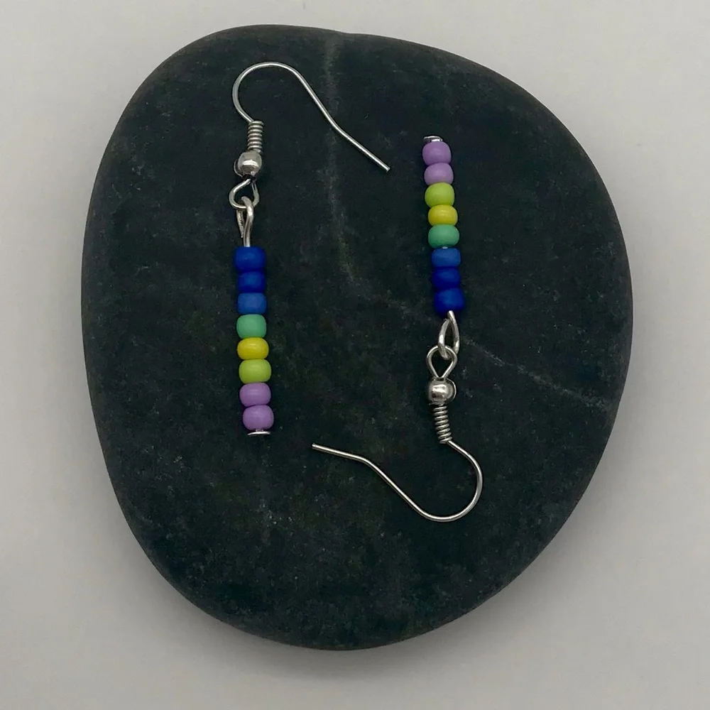 Boho Lightweight Dangle Earrings Multicolored - Picture 2 of 3